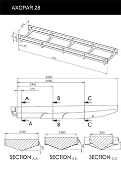 Axopar 28 Transportdimensionen