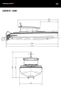 Axopar 37 Cabin Transportmaße