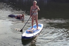 Stand up Paddling im Hafen